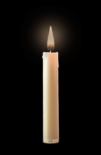 Brennende Kerze Schwarzes Bild Trauer Silhouette Einer Einzigen Brennenden Kerze In Einem
