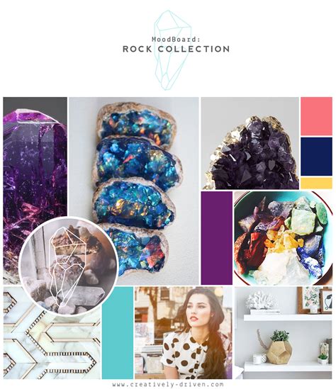 Moodboard Geology Mood Boards Rock Collection Illustrations And