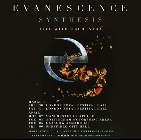 Evanescence Tour Dates Sheffield City Evanescence Festival Hall