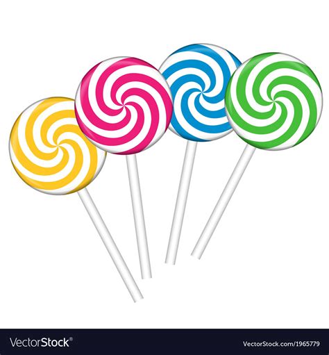 Set With Different Colorful Lollipops Royalty Free Vector