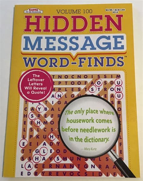 New Word Finds Hidden Message Puzzle Word Search Volume 100 Word Find