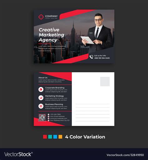 Simple Corporate Business Postcard Template Design