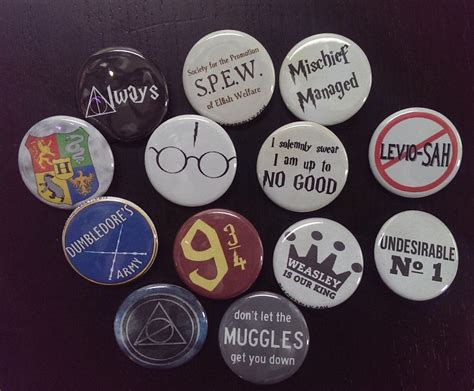 Harry Potter Buttons 125 32mm Pinback Badges Stocking Stuffer