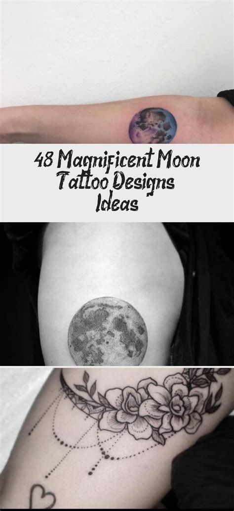 48 Magnificent Moon Tattoo Designs And Ideas In 2020 Moon Tattoo