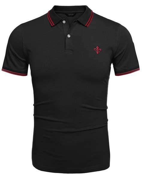 Topper Men Fashion Casual Turn Down Collar Short Sleeve Slim Fit Polo