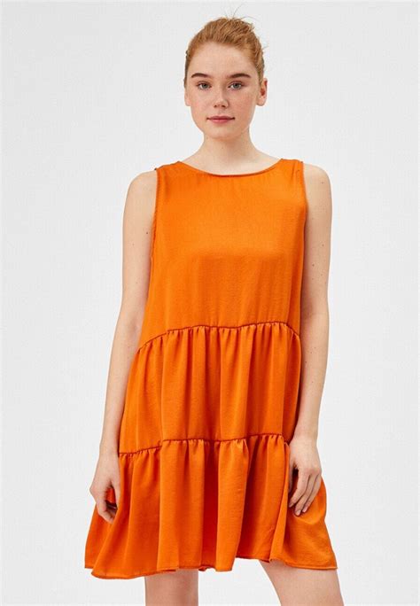 Платье Koton цвет оранжевый Rtlabn066301 — купить в интернет