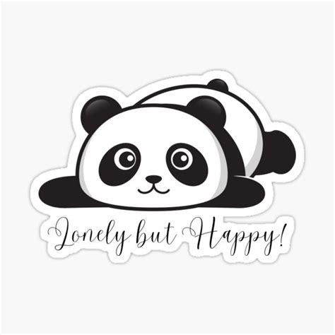 A Lonely Panda Sad Panda Artwork Sticker By Lilysdesignshop Redbubble