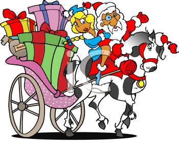 clipart santa claus riding a horse - Clipground