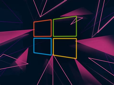 1280x960 Windows 10 Neon Logo 1280x960 Resolution Wallpaper Hd