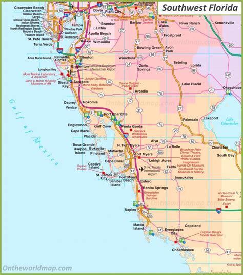 Map Of Southwest Florida Map Of Southwest Florida Printable Maps