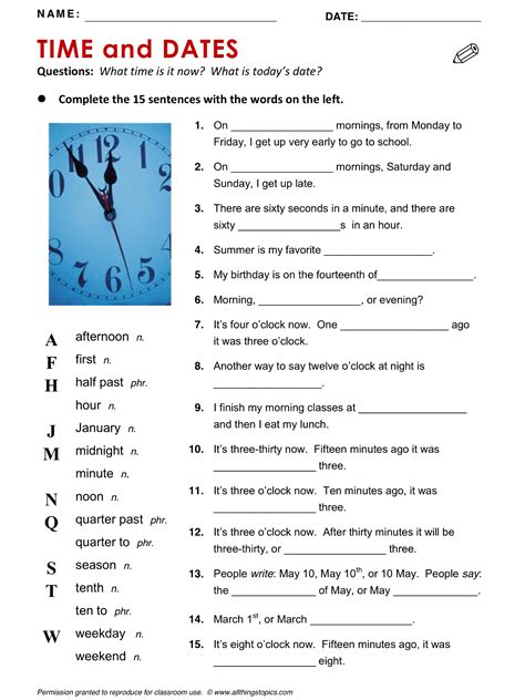 Time And Dates English Learning English Vocabulary Esl English