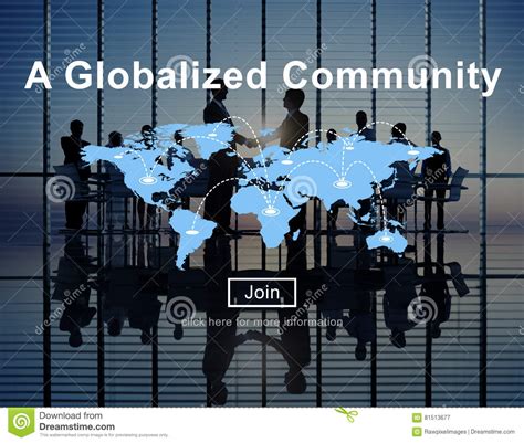 A Globalized Community Worldwide Connection Network Concept Stock Image