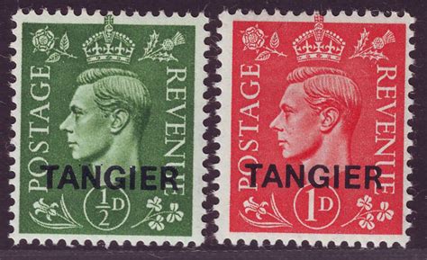 Morocco Agencies Tangier 1944 Kgvi Pale Colours ½d And 1d Mint Sg251