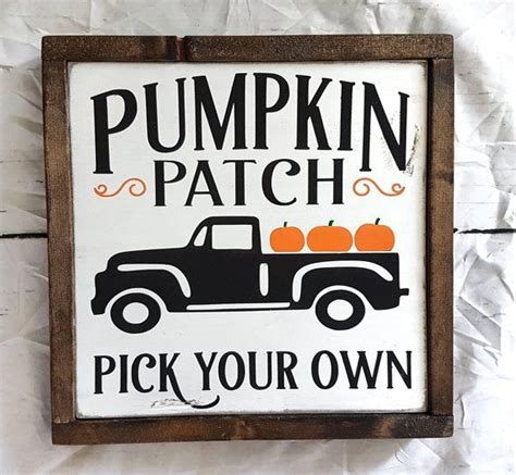 Pumpkin Patch Sign Wood Sign Pick Your Own Pumpkin Fall Decor Autumn Decor Painted