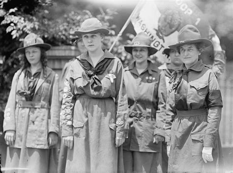 Founder Of Girl Scouts Of The Usa Juliette Gordon Low At Right With Members Of Troop 1 This
