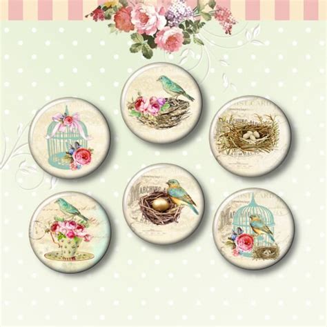 Items Similar To Set Of 6 Romantic Buttons Flair Badges Pins For