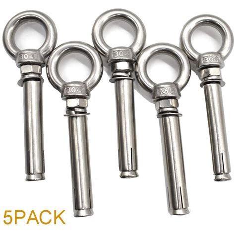 Pack Expansion Eye Bolts Expansion Eye Bolts M6 304 Stainless Steel