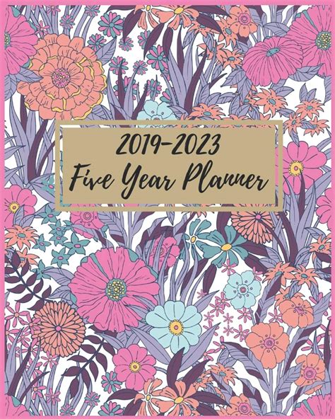 Buy 2019 2023 Five Year Planner Pink Botanical Floral 5 Year Planners