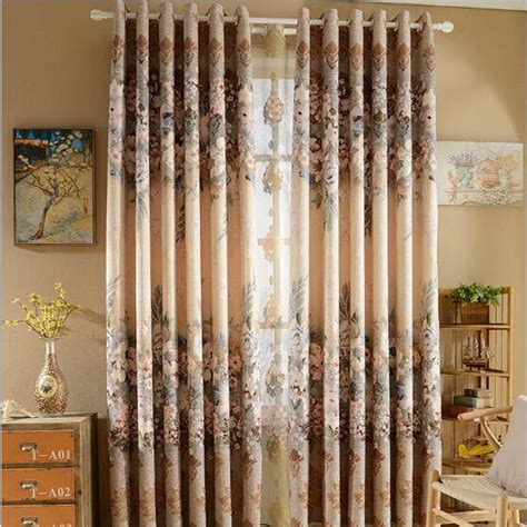 European Style Cotton Jacquard Blackout Curtain For Living Room Kitchen