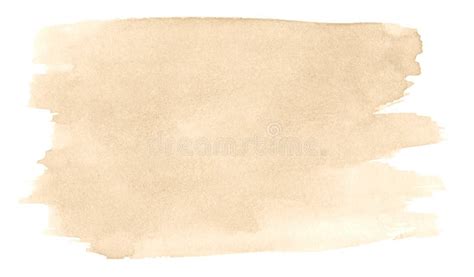 Beige Watercolor Background With Clear Borders And Natural Splashes