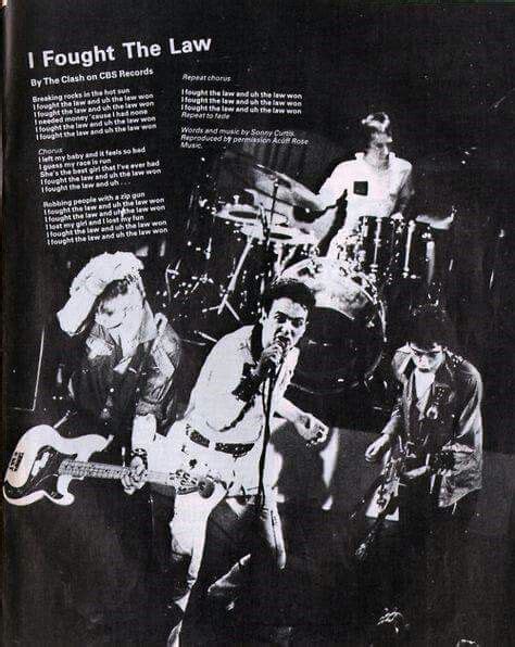 The Clash I Fought The Law Lyric Promo Poster The Clash The Future Is Unwritten Soundtrack