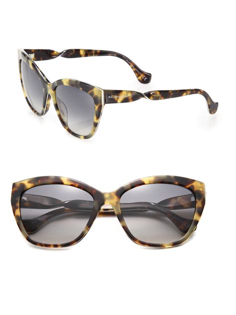 Balenciaga 56mm Cats Eye Tortoise Acetate Sunglasses In Brown Brown Tortoise Lyst