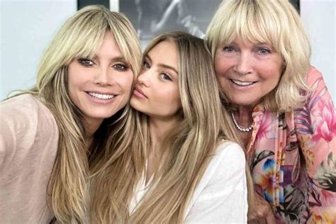 heidi klum shares rare photo with both her mother and daughter on instagram