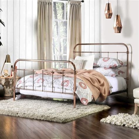 Furniture Of America Melly Rose Gold Metal Bed Bed Bath And Beyond