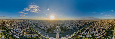 Paris From The Eiffel Tower 360 Panorama 360cities