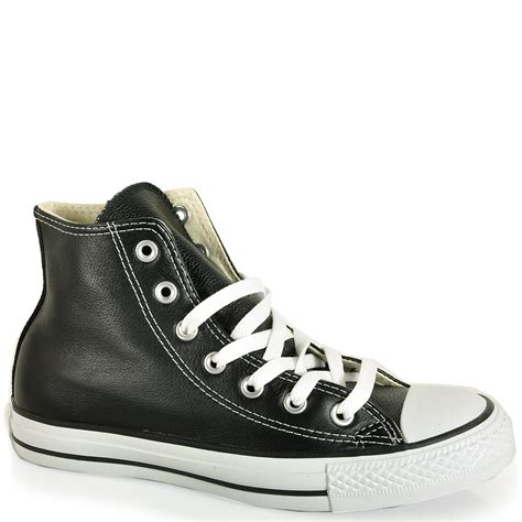 Converse Leather High Top Sneaker In Black Lyst