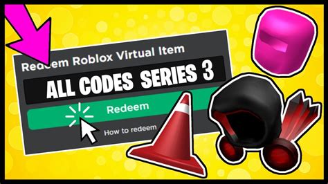 All Roblox Series 3 Toy Code Items Youtube