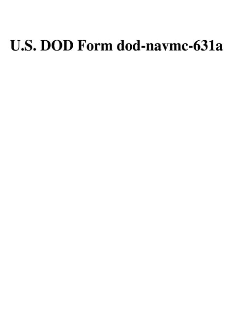 Navmc 631 Usmc Form Fill Out And Sign Printable Pdf Template Signnow