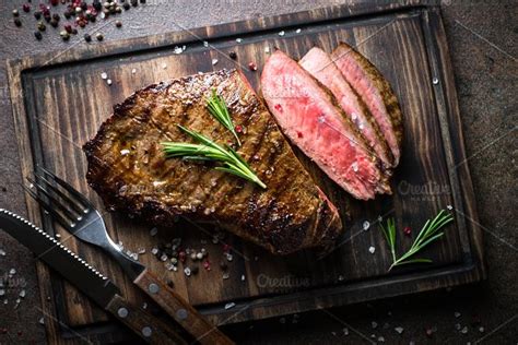 Grilled Beef Steak Containing Above Background And Bbq High Quality