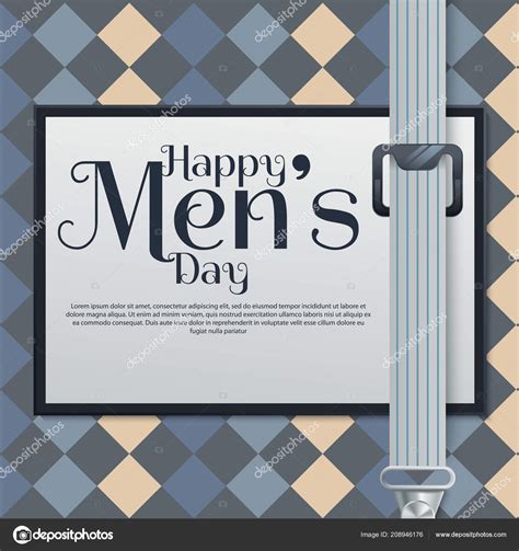 Vector Illustration Poster Banner International Mens Day Stock Vector