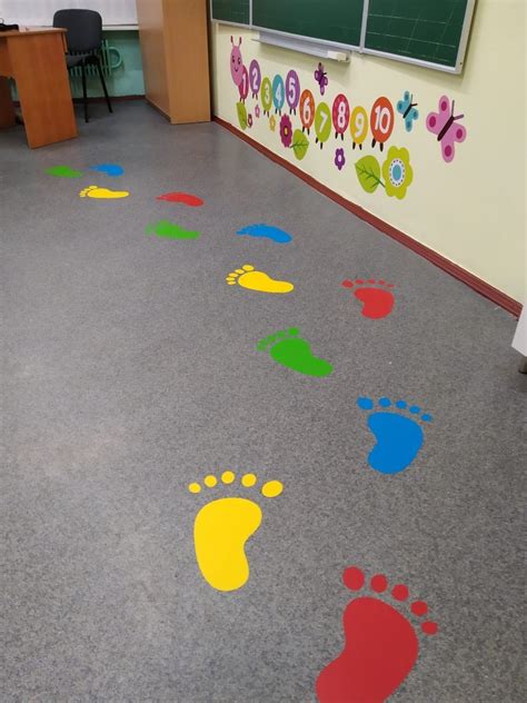 Footprint Floor Decal School Floor Decals Footprint Decals Etsy