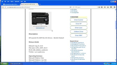 How To Download Hp Laserjet Pro Mfp M127fw Driver Youtube