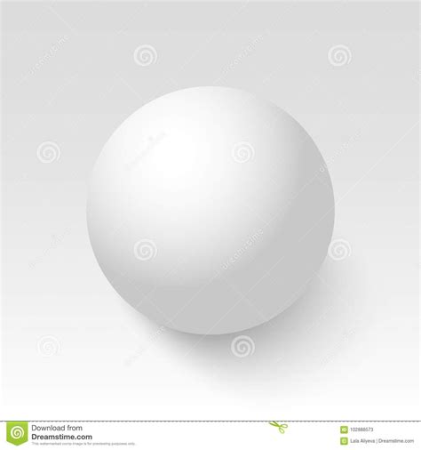 White Sphere Ball 3d Vector Illustration Stock Illustration