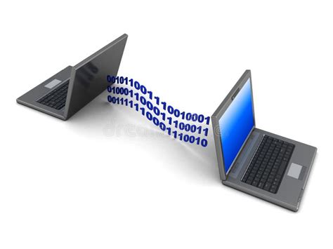 Two Connected Laptops Stock Illustration Illustration Of Ethernet