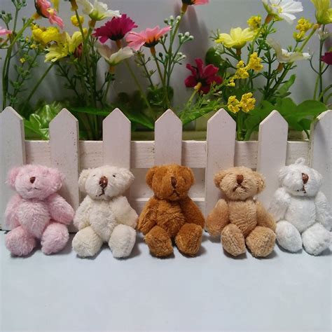 lot10 mini joint teddy bear bare joint bear doll cartoon plush stuffed toys4 5cm other wholesale