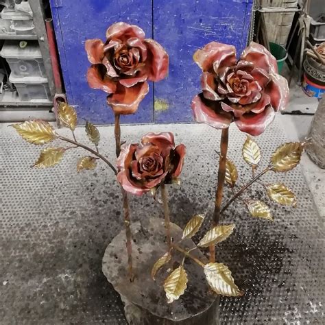 Emily Stone Copper Roses Sculpture Copper Creatures