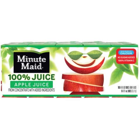 Minute Maid 100 Juice Apple Juice Boxes 10 Ct 598 Fl Oz King Soopers