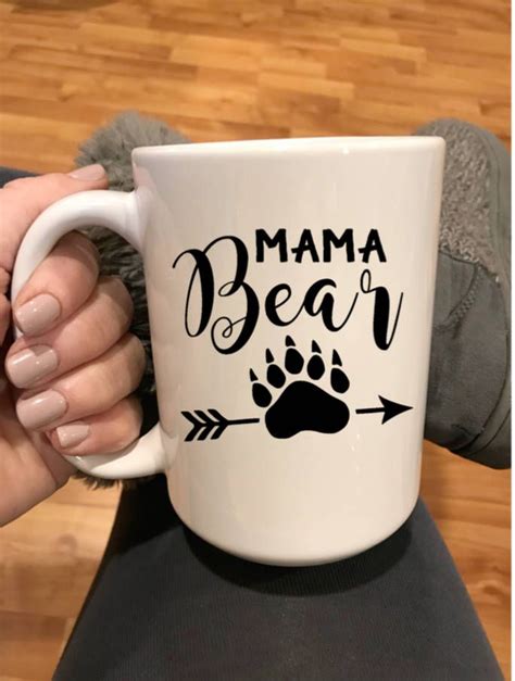 Decal Only For A Mama Bear Coffee Cup Or Coffee Mug Or Tumbler Mothers