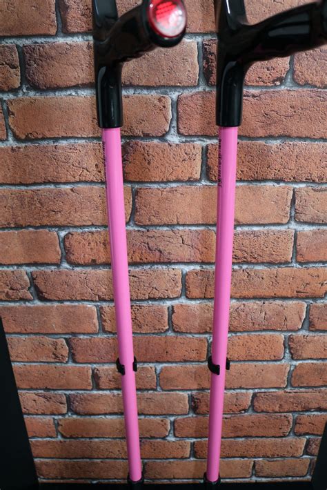 Kowsky Adult Forearm Crutch 222kl Ergo Grip Open Cuff Pink Custom