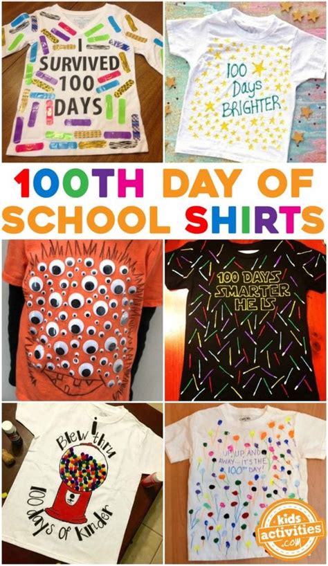 Easy 100 Days Of School Ideas Shirt Designs Kids Activities Blog