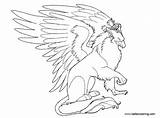 Griffin Coloring Hibbary Printable Adults sketch template