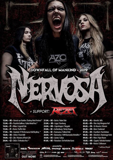 Nervosa Downfall Of Mankind European Tour 2019 Metal Goddesses