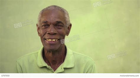 happy old black man smiling and looking at camera stock video footage 6797959