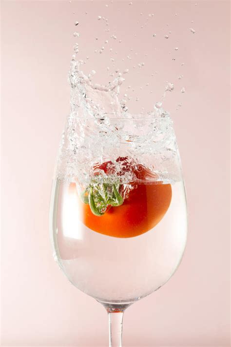 Tomato Drop In A Glass Stock Image Image Of Isolate 53151119