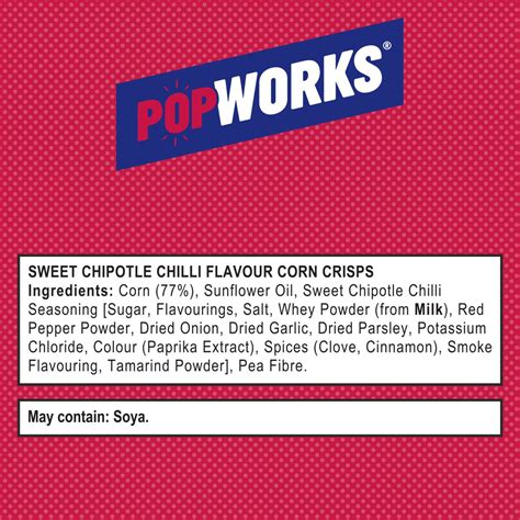 Popworks Sweet Chipotle Chilli Popped Crisps Sharing Bag 85g Zoom