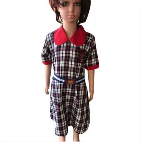 Checked Cotton Girls Kv School Uniform At Rs 450set In Hyderabad Id